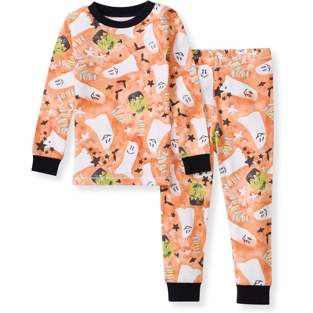 image:imageBurts Bees Baby Girls Organic Cotton Pajamas Toddler PJ Set 2PCStarry Ghost