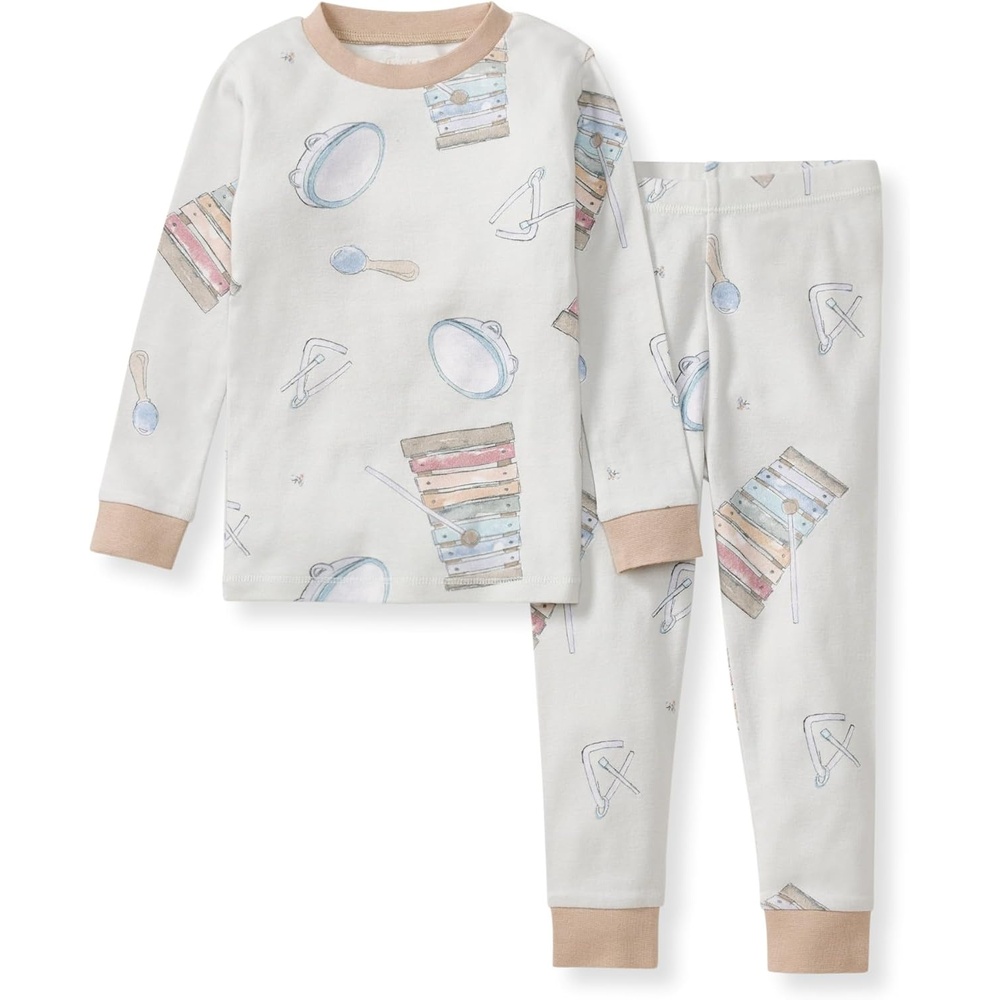 image:imageBurts Bees Baby Organic Cotton Pajamas for Boys Toddler PJ Set 2PCMaking Music