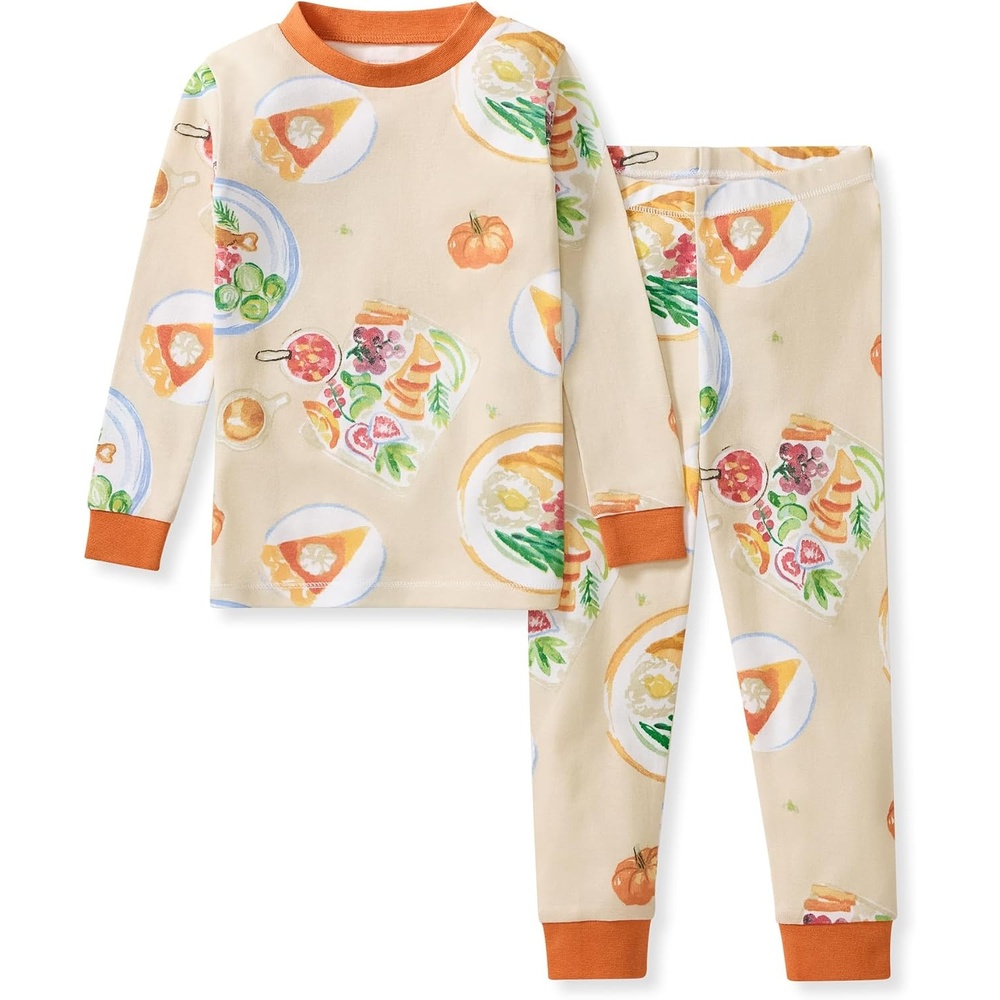 image:imageBurts Bees Baby Organic Cotton Pajamas for Boys Toddler PJ Set 2PCThanksgiving Table 1pack
