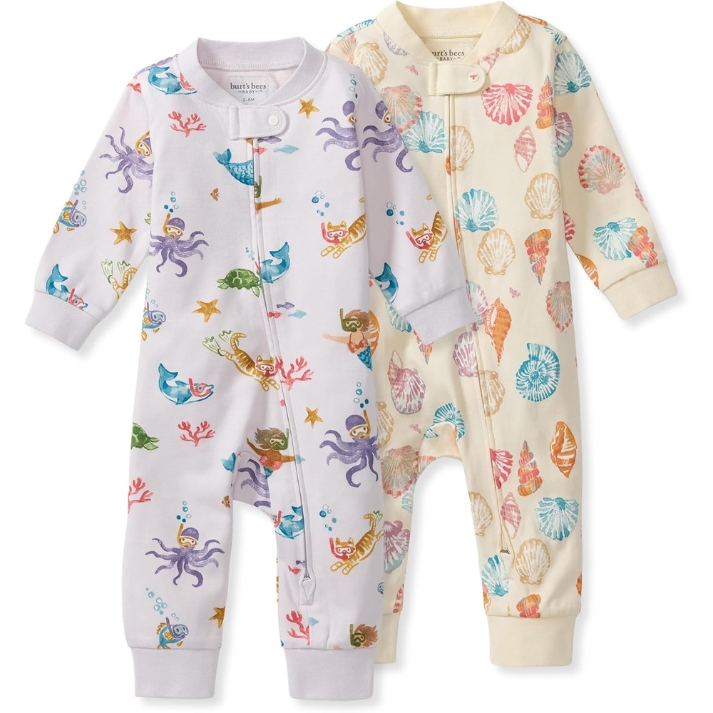 image:imageBurts Bees Baby Unisex Sleep and Play Pajama Footless OnePiece Zipper PJSnorkeling Friends  Beachcomber
