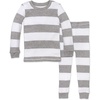 Heather Grey Rugby Stripe