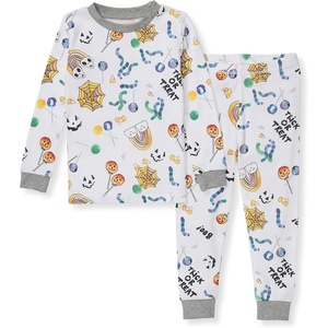 Burt’s Bees Baby Girls Organic Cotton Pajamas, Toddler PJ Set, 2-PC(Halloween Treats)