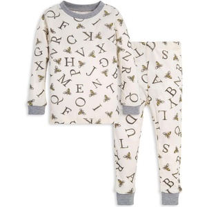 Burt’s Bees Baby Organic Cotton Pajamas for Boys, Toddler PJ Set, 2-PC(A-bee-c)
