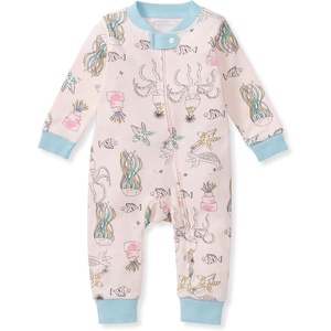 Burt’s Bees Baby Unisex Sleep and Play Pajama, Footless One-Piece Zipper PJ(Sea-lebration)