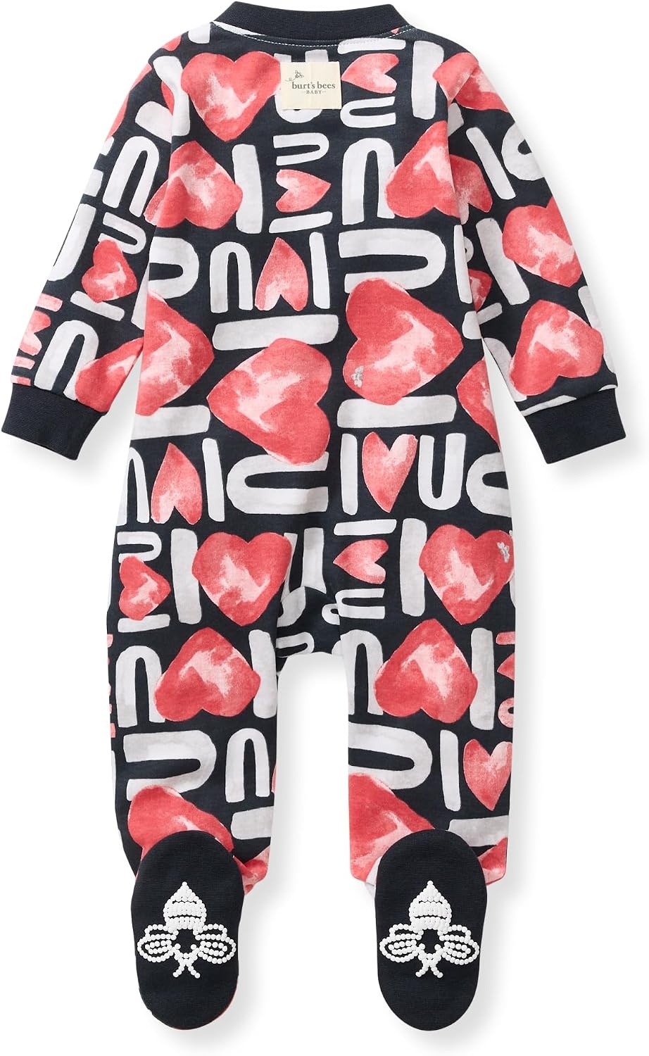 image:imageBurts Bees Baby Boys Organic Cotton Sleep and Play Footed PajamasBig Love