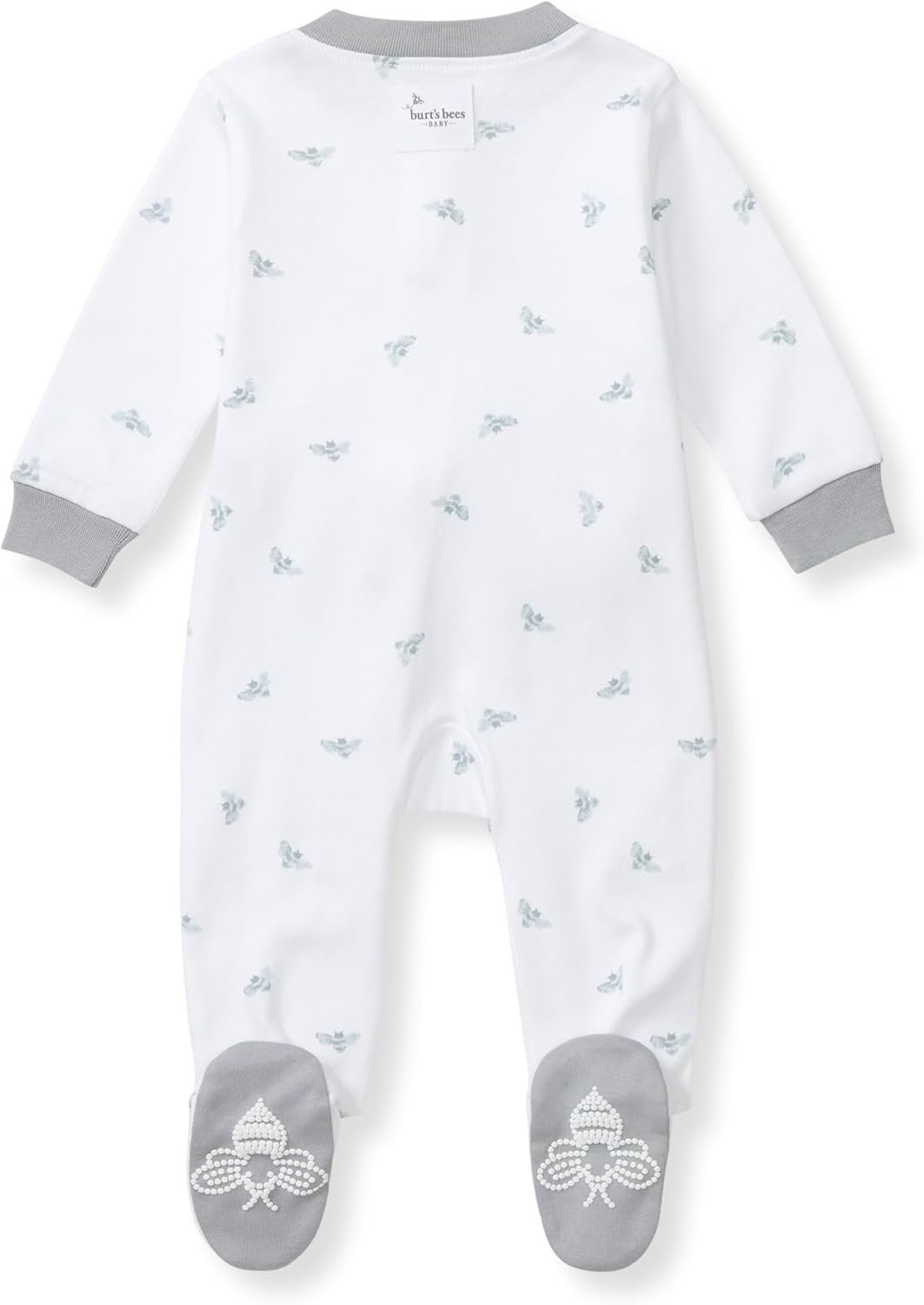 image:imageBurts Bees Baby Boys Organic Cotton Sleep and Play Footed PajamasBlue Golden Bee