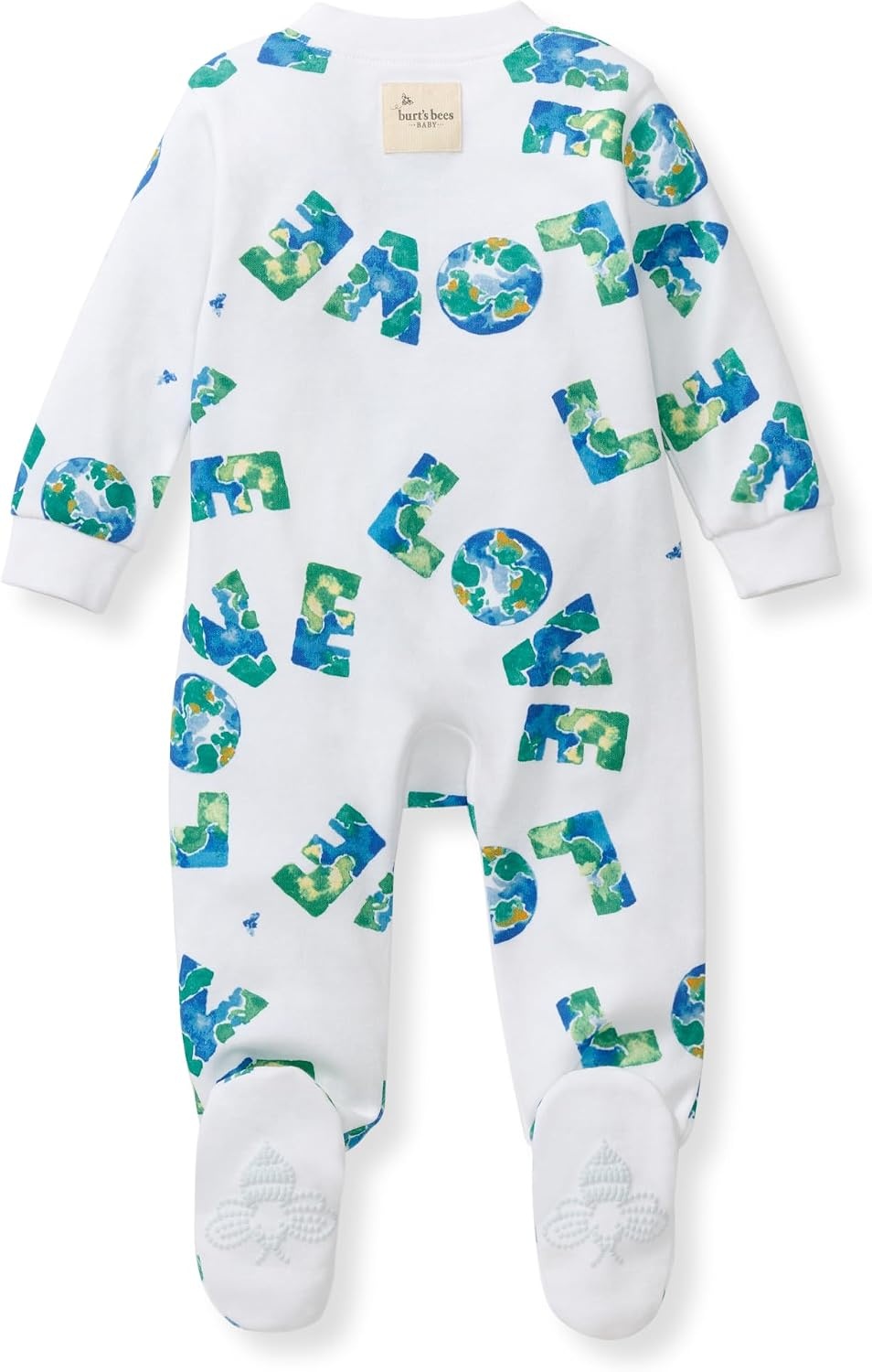 image:imageBurts Bees Baby Boys Organic Cotton Sleep and Play Footed PajamasEarth Love