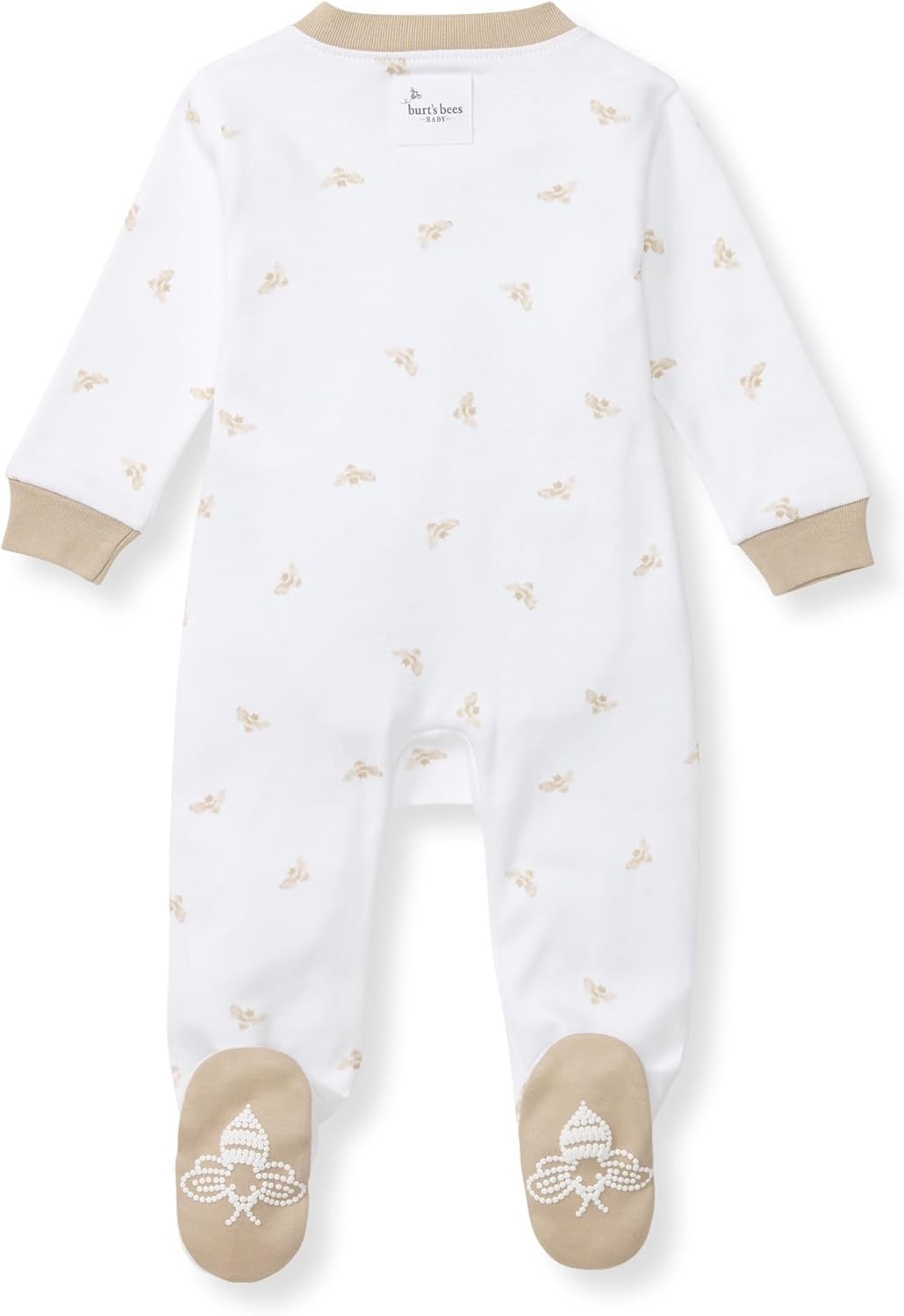 image:imageBurts Bees Baby Boys Organic Cotton Sleep and Play Footed PajamasGolden Bee