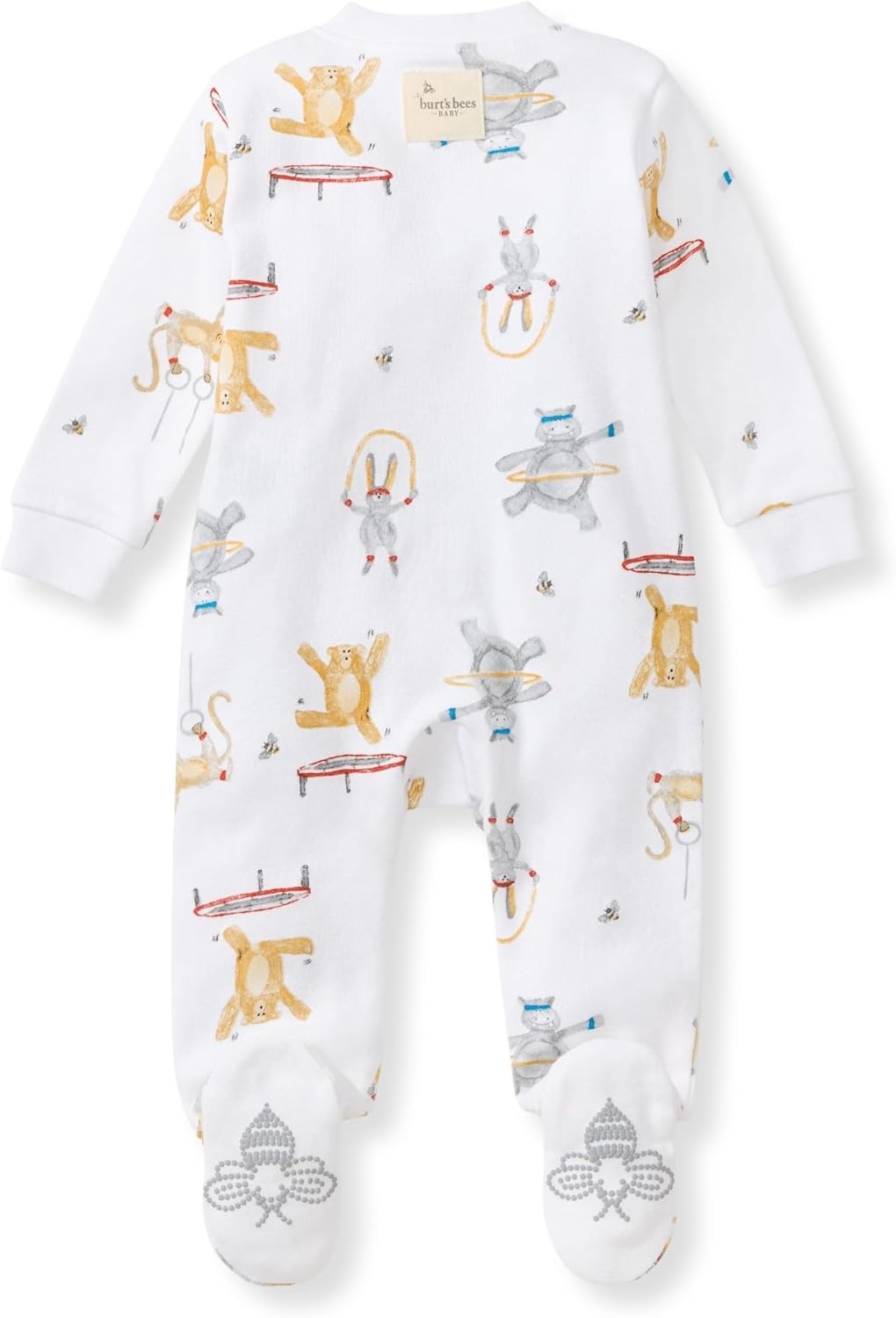 image:imageBurts Bees Baby Boys Organic Cotton Sleep and Play Footed PajamasJungle Gym