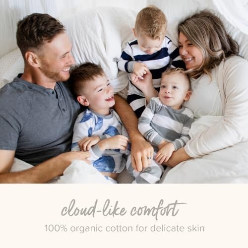 image:imageBurts Bees Baby Boys Organic Cotton Snug Fit Footed Sleeper PajamasNeutral Solid Rib