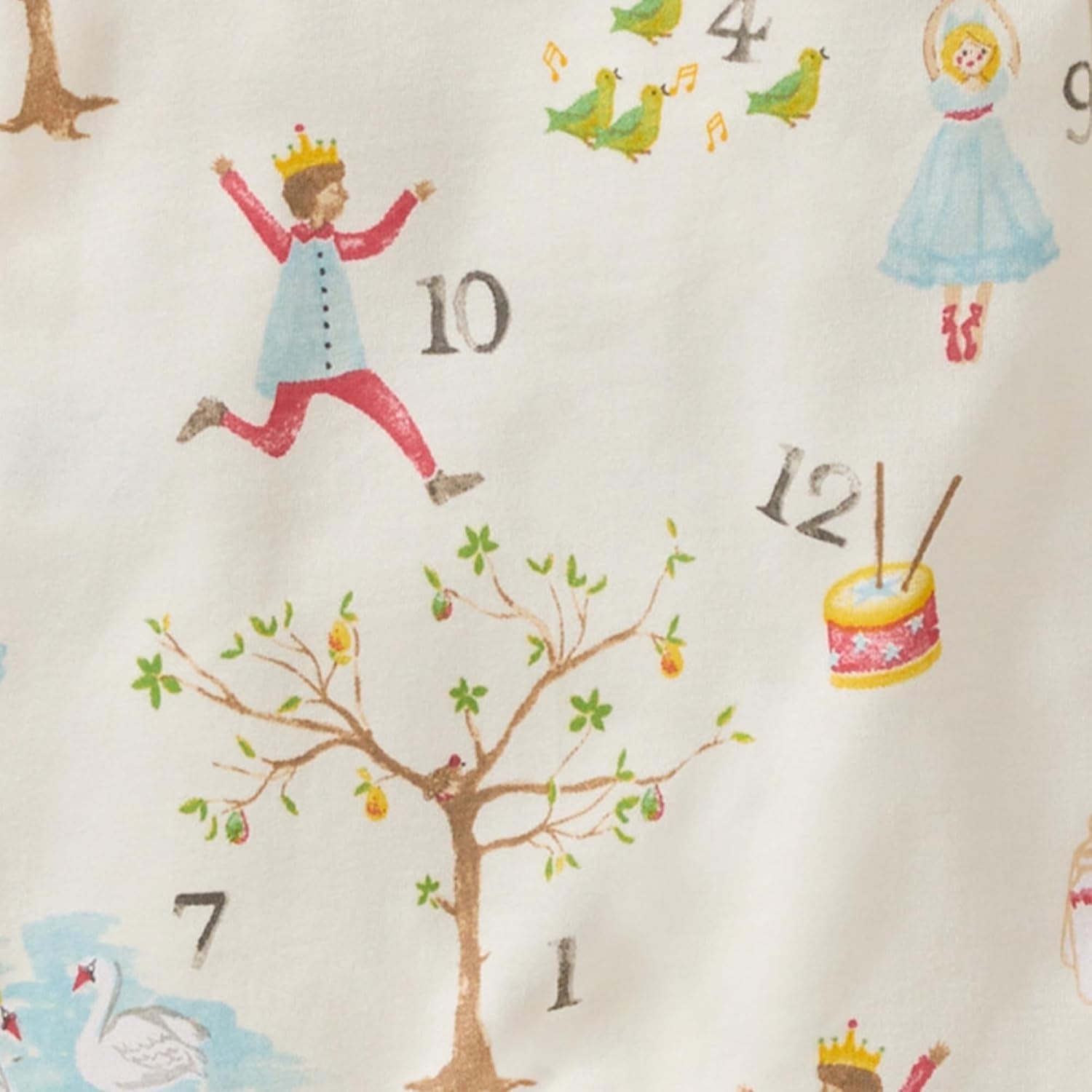 image:imageBurts Bees Baby Girls Organic Cotton Sleep and Play Footed Pajamas12 Days of Christmas