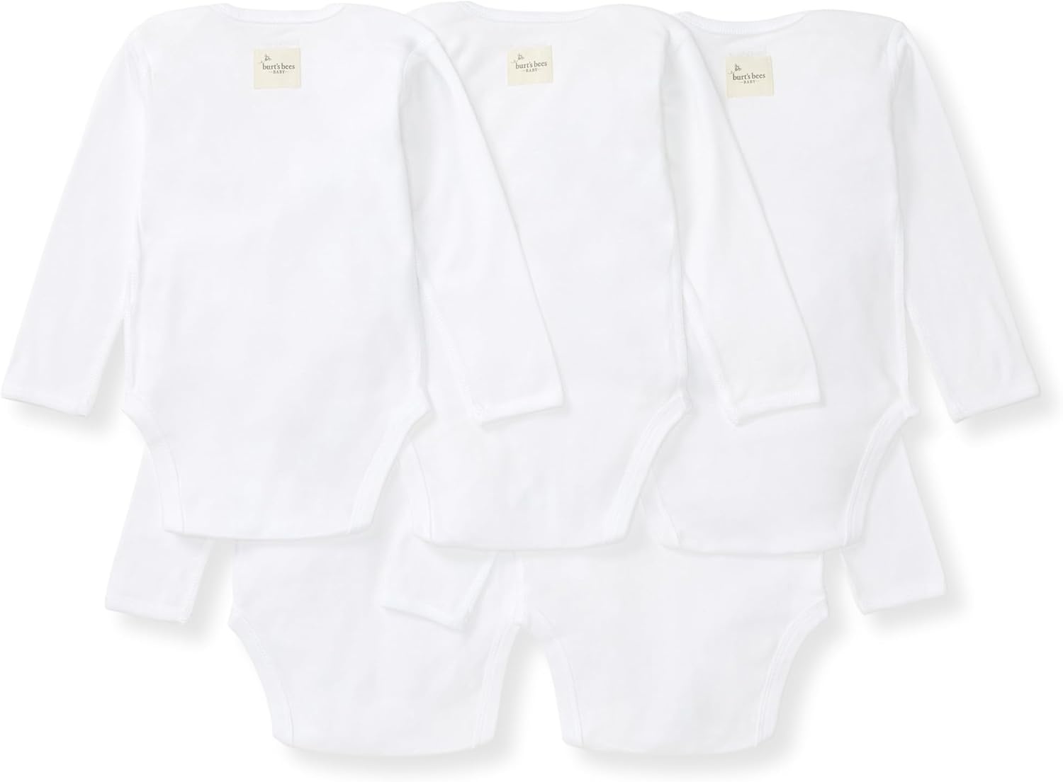 image:imageBurts Bees Baby Unisex Bodysuits Short Sleeve Organic Sleepwear 5Pack Essential baby bodysuit pack featuring an easyon and off lapshoulder neck design for stressfree daily outfittingCloud Long Sleeve