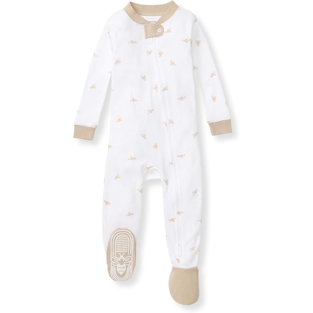 image:imageBurts Bees Baby Boys Organic Cotton Snug Fit Footed Sleeper PajamasGolden Bee