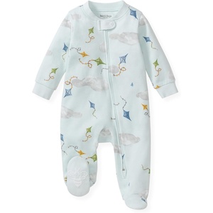 Burt’s Bees Baby Boys’ Organic Cotton, Sleep and Play Footed Pajamas(Kite Festival)