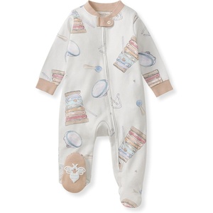 Burt’s Bees Baby Boys’ Organic Cotton, Sleep and Play Footed Pajamas(Making Music)