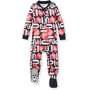 Burt’s Bees Baby Boys Organic Cotton, Snug Fit Footed Sleeper Pajamas(Big Love)