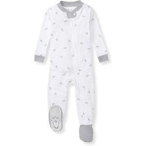 Burt’s Bees Baby Boys Organic Cotton, Snug Fit Footed Sleeper Pajamas(Blue Golden Bee)