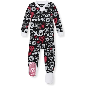 Burt’s Bees Baby Boys Organic Cotton, Snug Fit Footed Sleeper Pajamas(Xo Doodles)