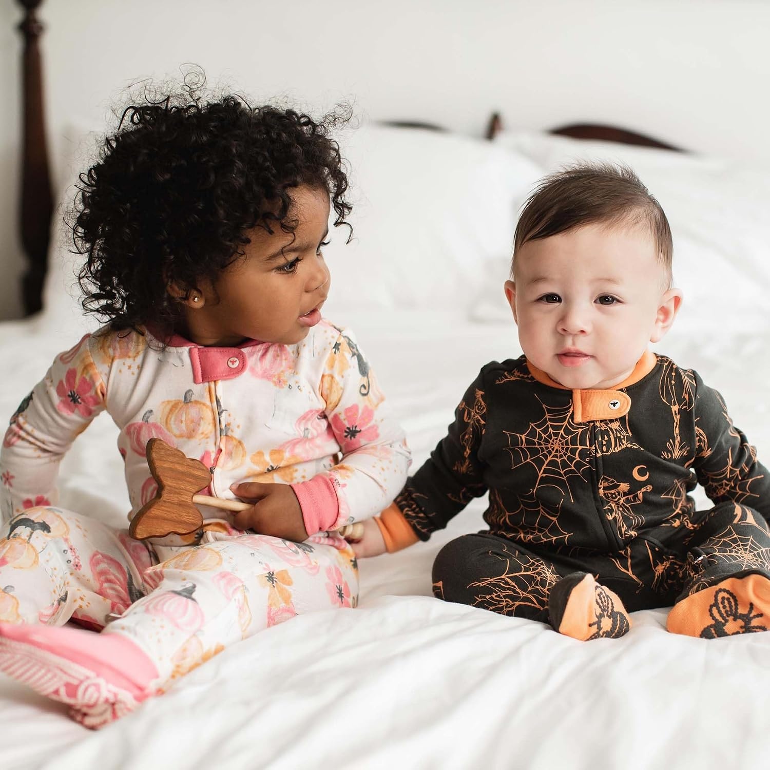 image:imageBurts Bees Baby Boys Organic Cotton Sleep and Play Footed Pajamas Easy zip front PJs feature a 2way zipper to ensure newborns have a restful nights sleepHaunty Halloween