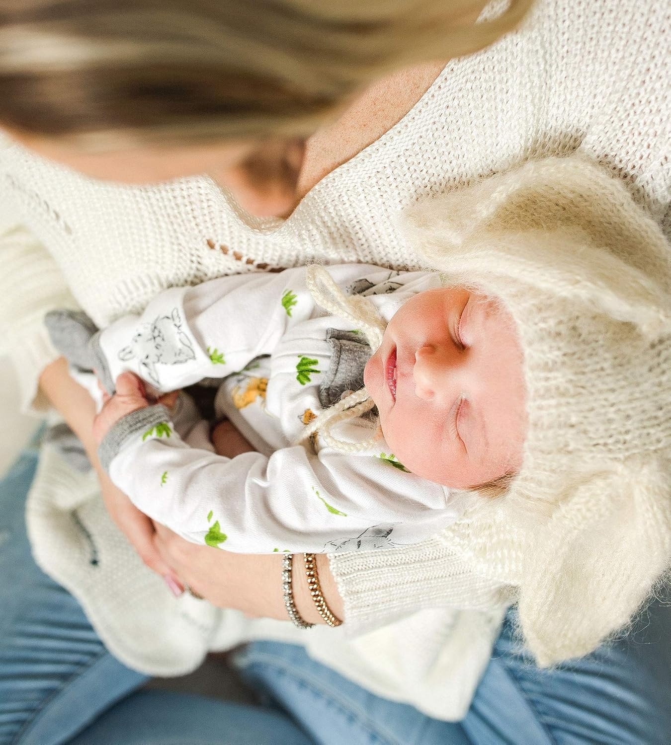 image:imageBurts Bees Baby Boys Organic Cotton Sleep and Play Footed Pajamas Easy zip front PJs feature a 2way zipper to ensure newborns have a restful nights sleepBunny Trail
