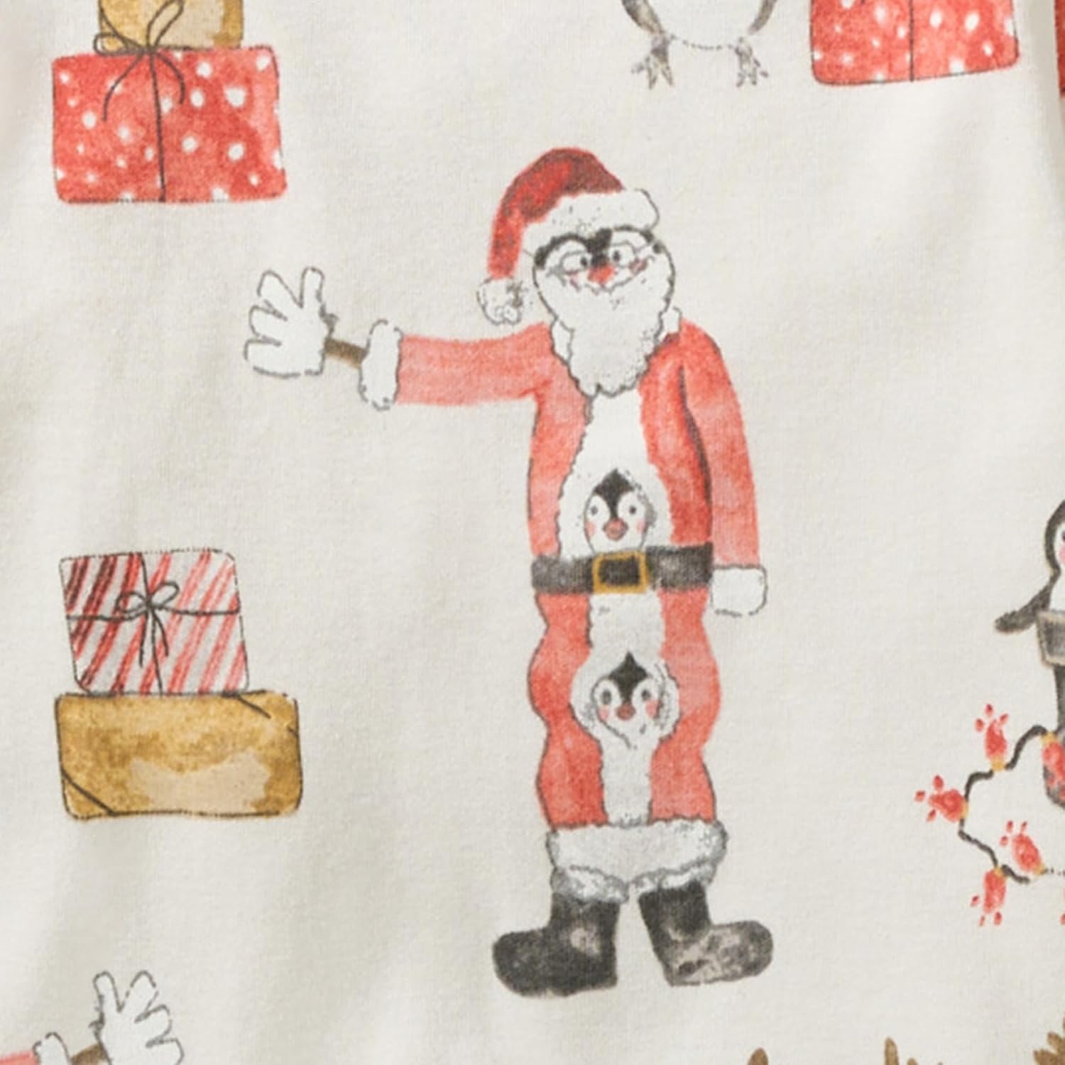 image:imageBurts Bees Baby Organic Cotton Pajamas for Boys Toddler PJ Set 2PC Soft cozy snug fitting pajamas feature stretchy ribbed cuffs and hand painted prints to make bedtime a breezeSantas Little Helper