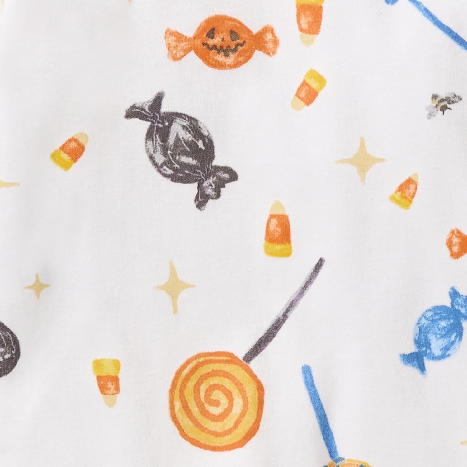 image:imageBurts Bees Baby Organic Cotton Pajamas for Boys Toddler PJ Set 2PC Soft cozy snug fitting pajamas feature stretchy ribbed cuffs and hand painted prints to make bedtime a breezeScary Sweets 1pack