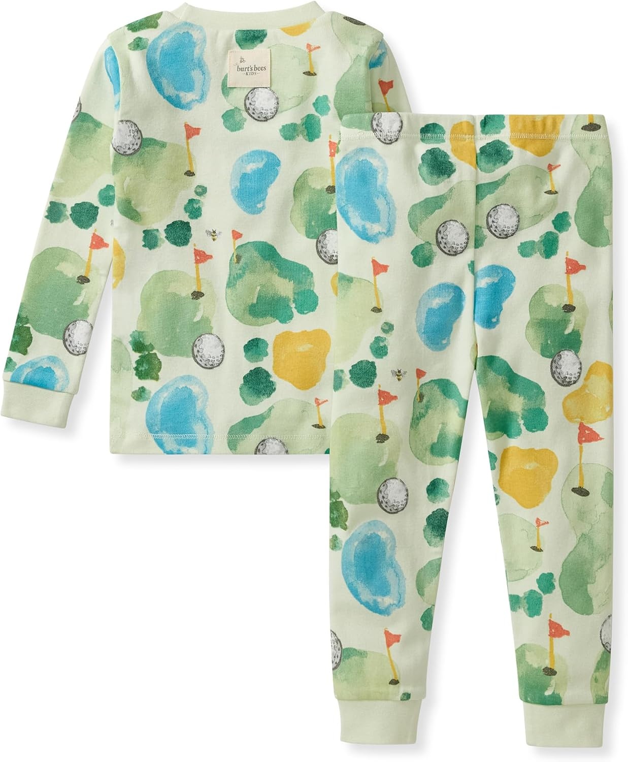 image:imageBurts Bees Baby Organic Cotton Pajamas for Boys Toddler PJ Set 2PC Soft cozy snug fitting pajamas feature stretchy ribbed cuffs and hand painted prints to make bedtime a breezeThe Green