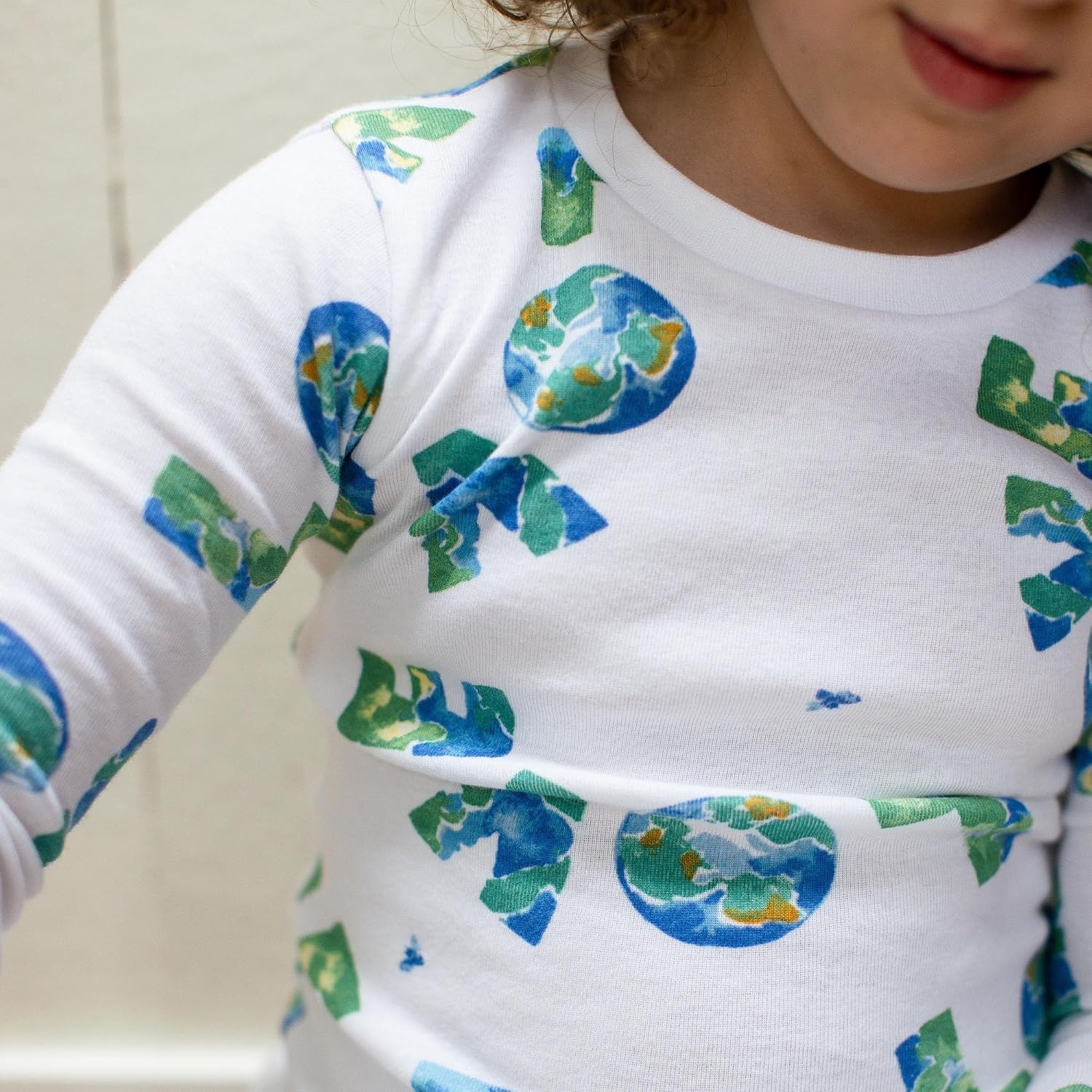 image:imageBurts Bees Baby Organic Cotton Pajamas for Boys Toddler PJ Set 2PC Soft cozy snug fitting pajamas feature stretchy ribbed cuffs and hand painted prints to make bedtime a breezeEarth Love