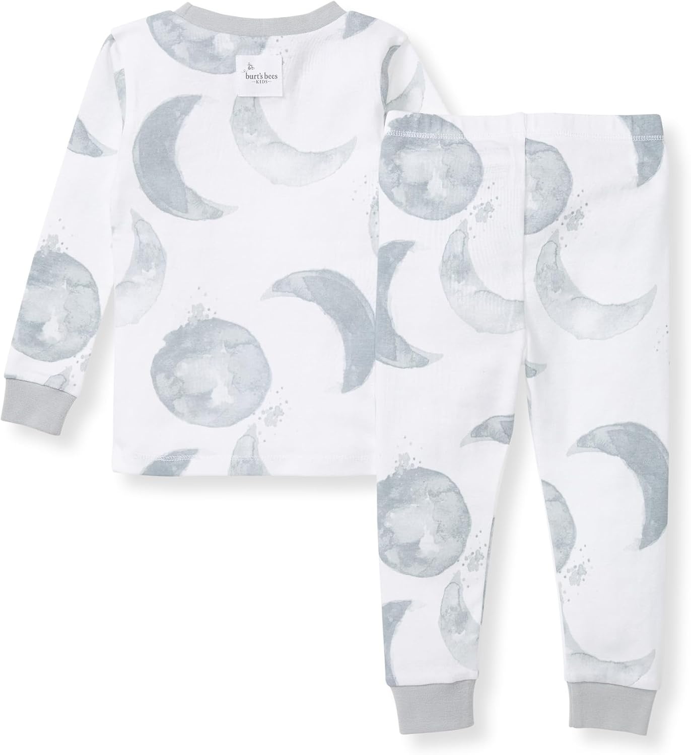 image:imageBurts Bees Baby Organic Cotton Pajamas for Boys Toddler PJ Set 2PC Soft cozy snug fitting pajamas feature stretchy ribbed cuffs and hand painted prints to make bedtime a breezeHello Moon Light Blue