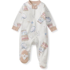Burt’s Bees Baby Boys’ Organic Cotton, Sleep and Play Footed Pajamas | Easy zip front PJs feature a 2-way zipper to ensure newborns have a restful nights sleep(Making Music)