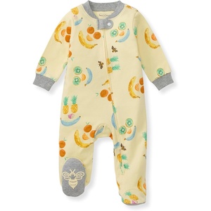 Burt’s Bees Baby Boys’ Organic Cotton, Sleep and Play Footed Pajamas | Easy zip front PJs feature a 2-way zipper to ensure newborns have a restful nights sleep(Play With Your Food)