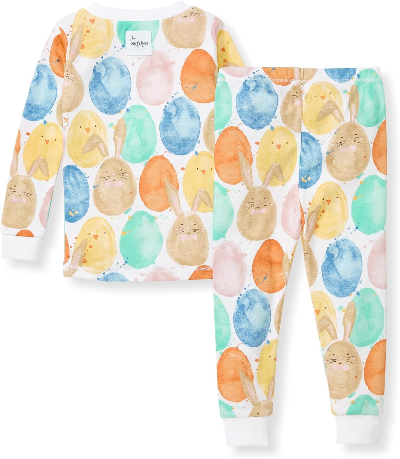 image:imageBurts Bees Baby Girls Organic Cotton Pajamas Toddler PJ Set 2PC Soft cozy snug fitting pajamas feature stretchy ribbed cuffs and hand painted prints to make bedtime a breezeEaster Friends