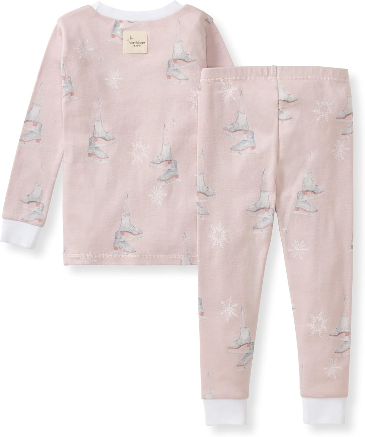 image:imageBurts Bees Baby Girls Organic Cotton Pajamas Toddler PJ Set 2PC Soft cozy snug fitting pajamas feature stretchy ribbed cuffs and hand painted prints to make bedtime a breezeIce Skates