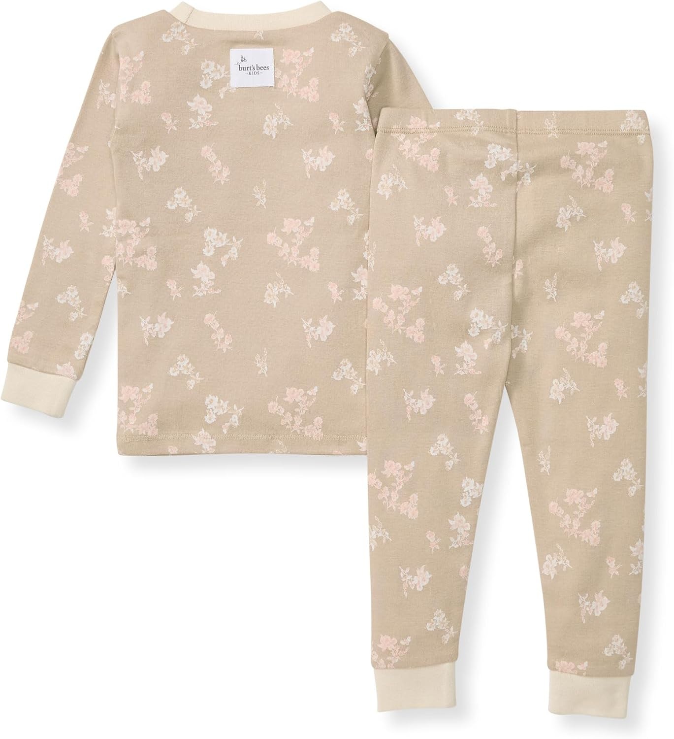 image:imageBurts Bees Baby Girls Organic Cotton Pajamas Toddler PJ Set 2PC Soft cozy snug fitting pajamas feature stretchy ribbed cuffs and hand painted prints to make bedtime a breezeWhimsical Floral