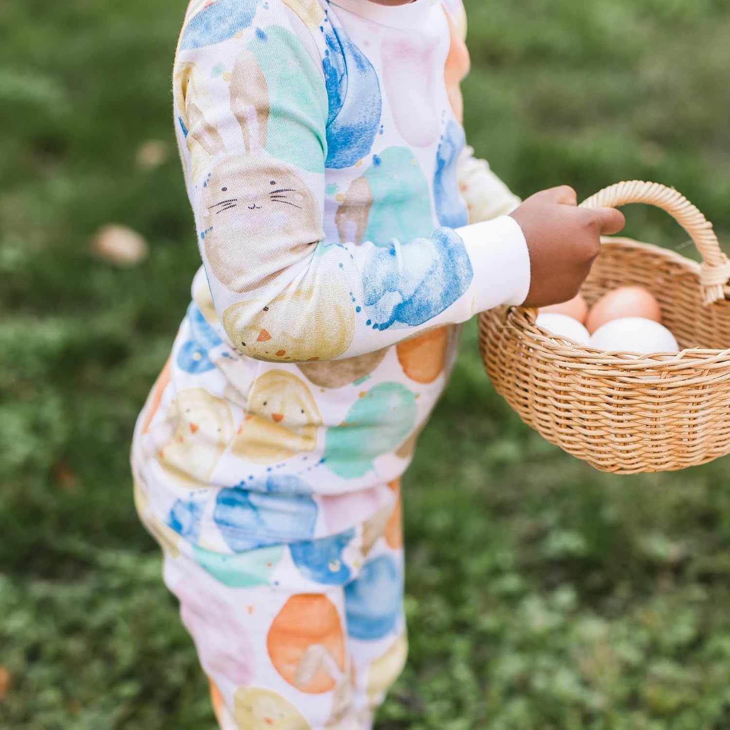 image:imageBurts Bees Baby Girls Organic Cotton Pajamas Toddler PJ Set 2PC Soft cozy snug fitting pajamas feature stretchy ribbed cuffs and hand painted prints to make bedtime a breezeEaster Friends