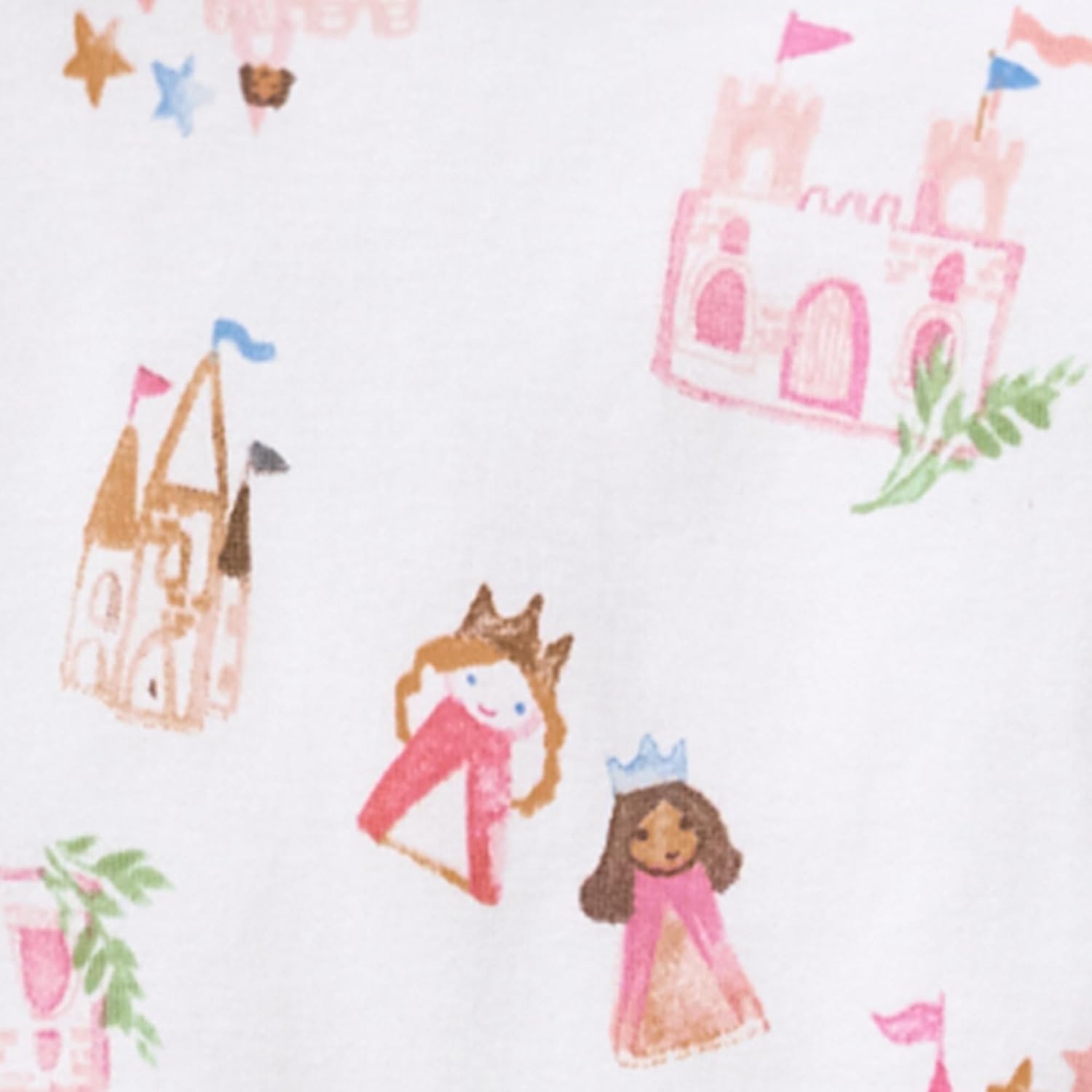 image:imageBurts Bees Baby Girls Organic Cotton Pajamas Toddler PJ Set 2PC Soft cozy snug fitting pajamas feature stretchy ribbed cuffs and hand painted prints to make bedtime a breezeFairytale Castle