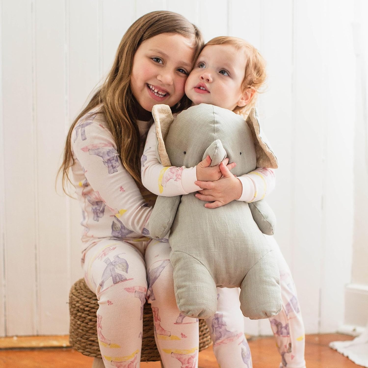image:imageBurts Bees Baby Girls Organic Cotton Pajamas Toddler PJ Set 2PC Soft cozy snug fitting pajamas feature stretchy ribbed cuffs and hand painted prints to make bedtime a breezeYogi Elephants