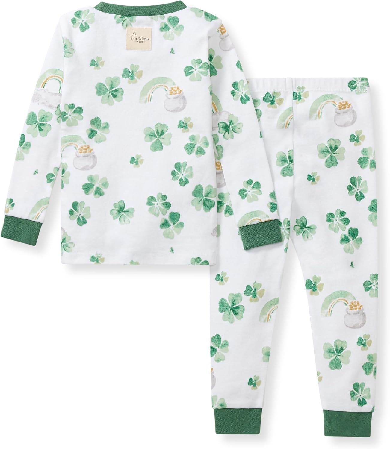 image:imageBurts Bees Baby Girls Organic Cotton Pajamas Toddler PJ Set 2PC Soft cozy snug fitting pajamas feature stretchy ribbed cuffs and hand painted prints to make bedtime a breezeHappy Go Lucky