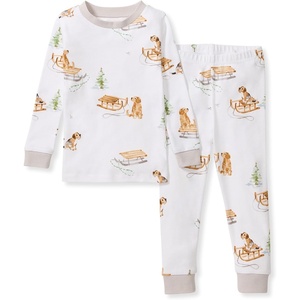 Burt’s Bees Baby Organic Cotton Pajamas for Boys, Toddler PJ Set, 2-PC | Soft, cozy, snug fitting pajamas feature stretchy ribbed cuffs and hand painted prints to make bedtime a breeze(Snow Pups 1-pack)