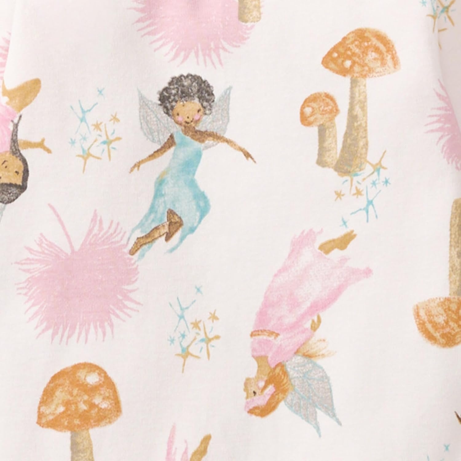 image:imageBurts Bees Baby Girls Organic Cotton Sleep and Play Footed Pajamas Easy zip front PJs feature a 2way zipper to ensure newborns have a restful nights sleepFairy Garden