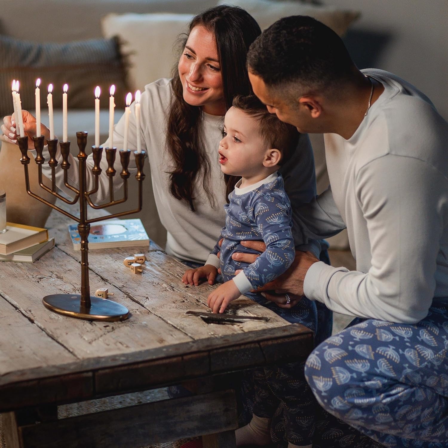image:imageBurts Bees Baby Matching Family Jammies Organic Cotton Holiday PajamasMenorah