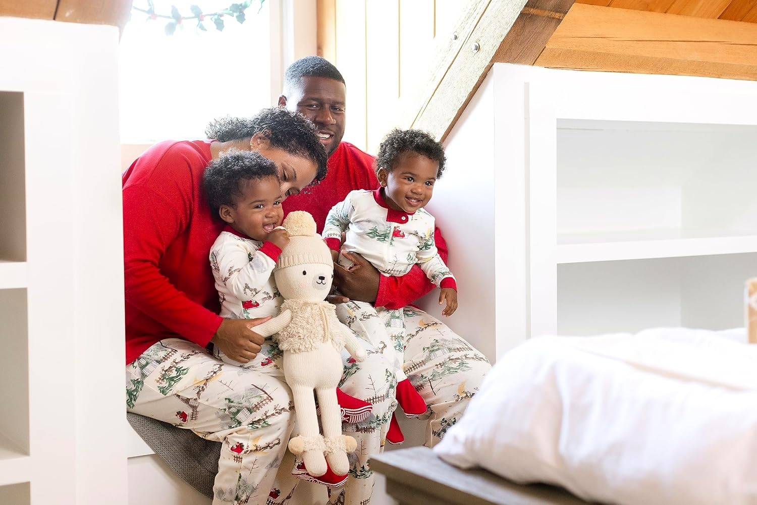 image:imageBurts Bees Baby Matching Family Jammies Organic Cotton Holiday PajamasSantas Sleigh