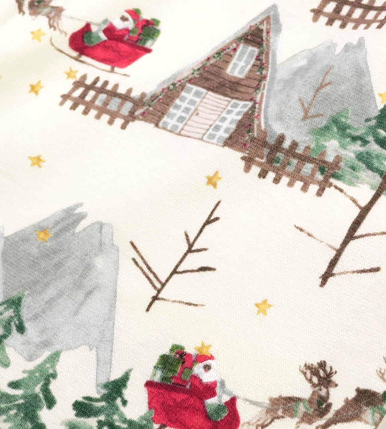 image:imageBurts Bees Baby Matching Family Jammies Organic Cotton Holiday PajamasSantas Sleigh