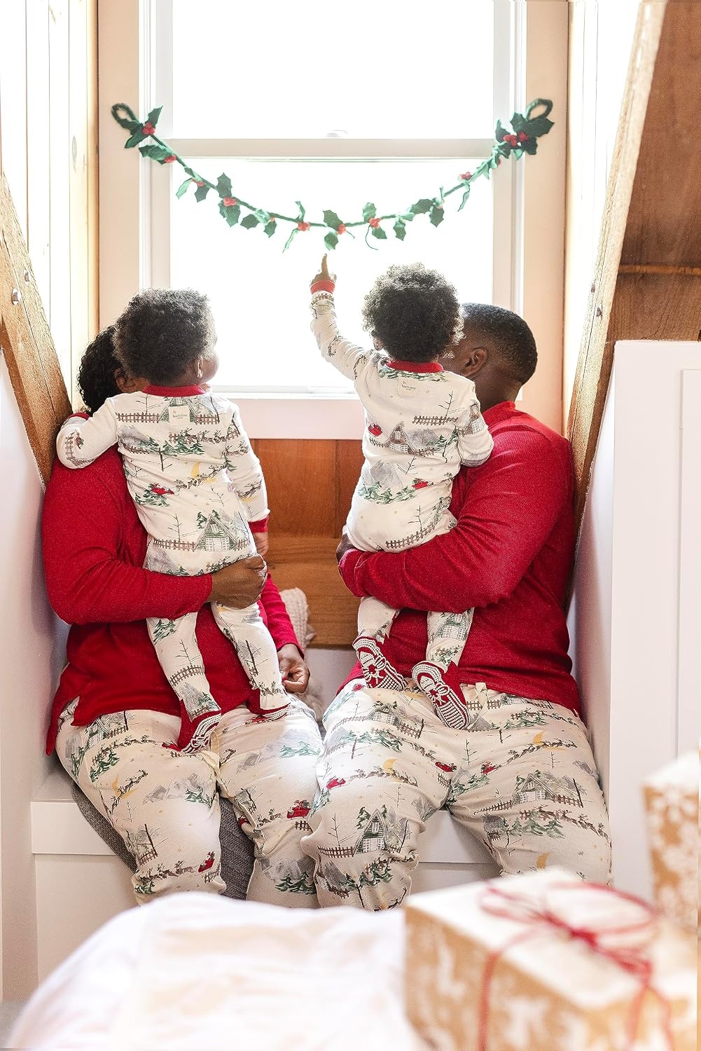 image:imageBurts Bees Baby Matching Family Jammies Organic Cotton Holiday PajamasSantas Sleigh