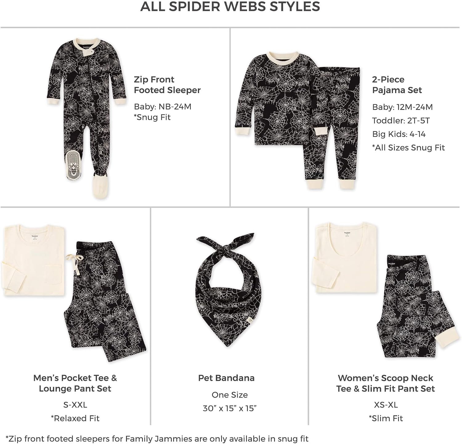 image:imageBurts Bees Baby Matching Family Jammies Organic Cotton Holiday PajamasSpider Webs