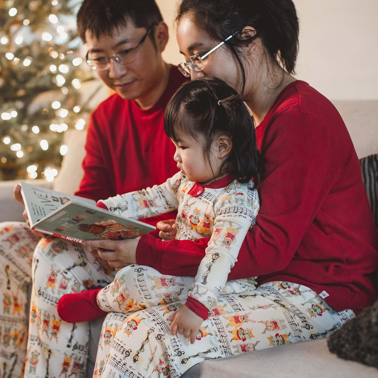 image:imageBurts Bees Baby Matching Family Jammies Organic Cotton Holiday PajamasSweet Carolers