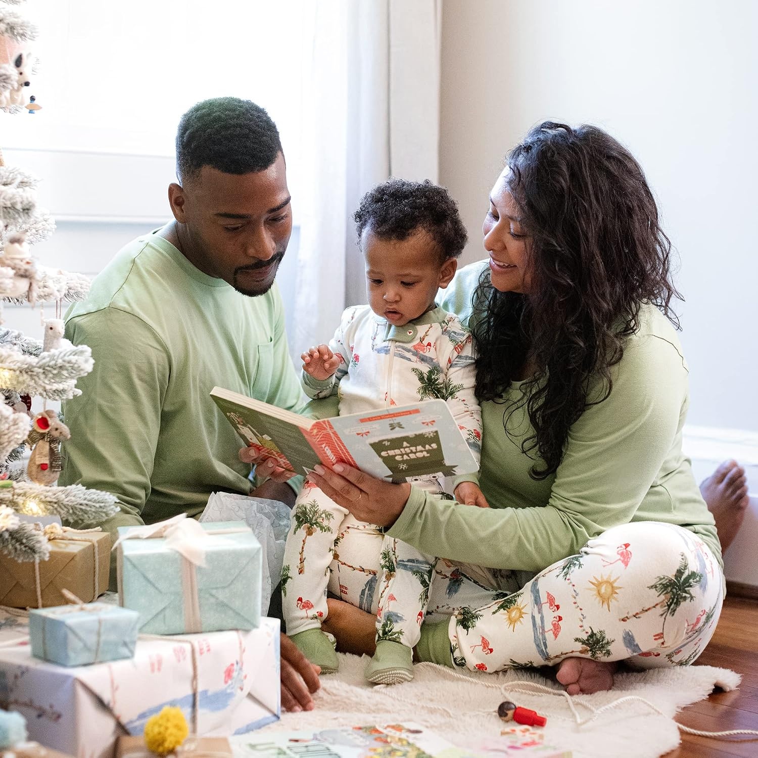 image:imageBurts Bees Baby Matching Family Jammies Organic Cotton Holiday PajamasTropical Holiday