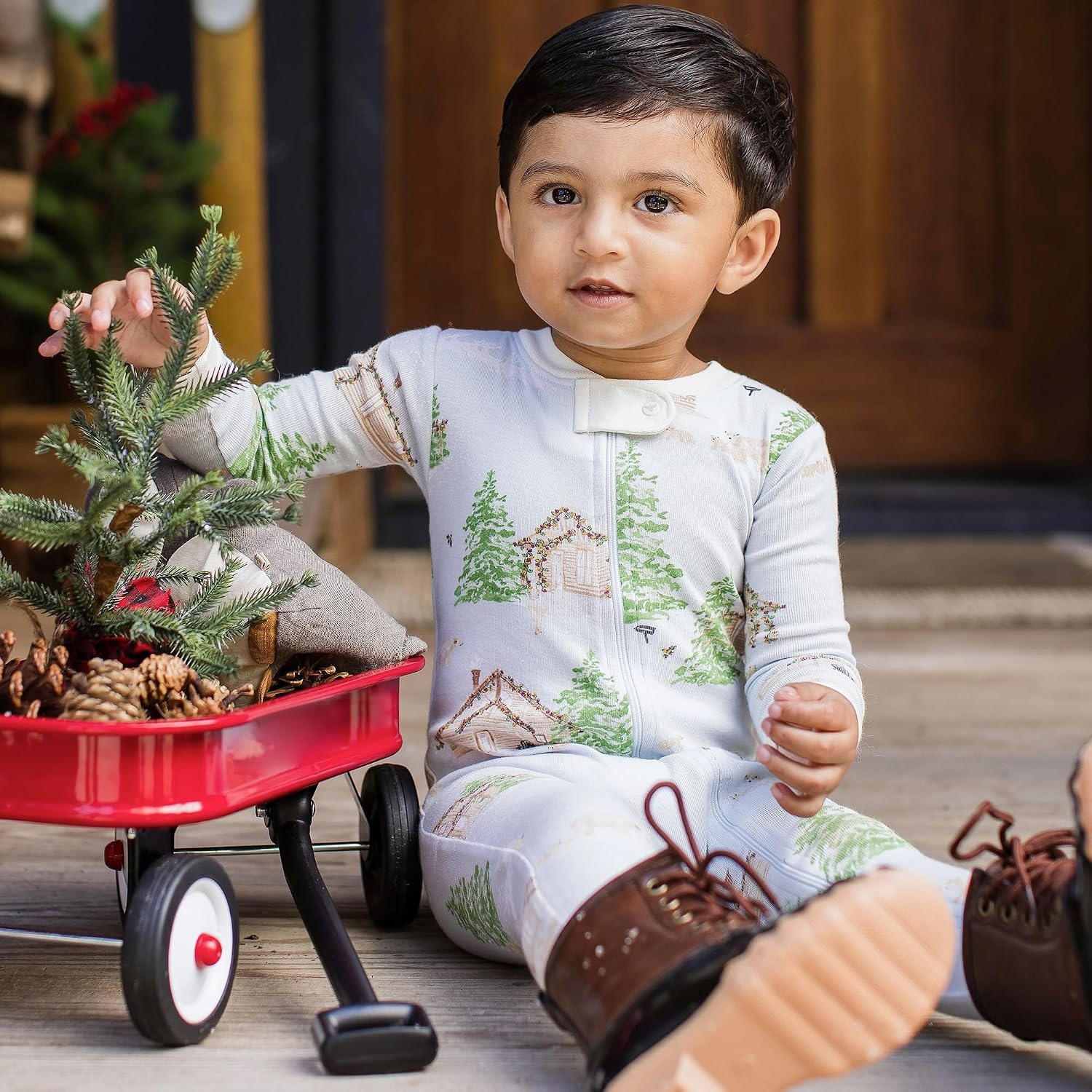 image:imageBurts Bees Baby Matching Family Jammies Organic Cotton Holiday PajamasWinter Cabin