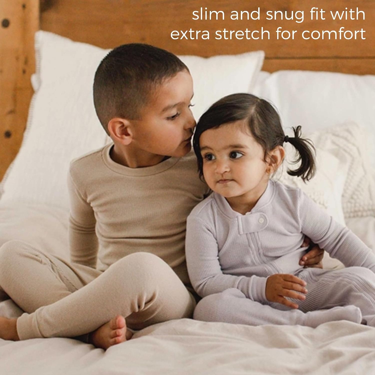 image:imageBurts Bees Baby Unisex Baby Toddler Honeysoft Pajamas Tee and Pant 2Piece PJ Set Soft Organic Cotton amp Lyocell Blend Delicate Doe 12 Months