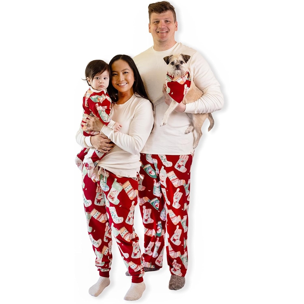 image:imageBurts Bees Baby Matching Family Jammies Organic Cotton Holiday PajamasStockings